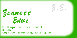 zsanett edvi business card